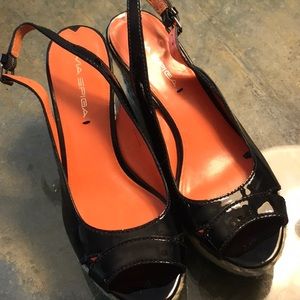 Via Spiga Wedges Size 8 Black